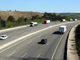 Autopista AP-7 a la altura de Sant Julià de Ramis (Girona).