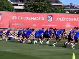 Segunda sesión de entrenamiento del Atlético de Madrid
