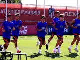 Sesión de entrenamiento matinal del Atlético de Madrid