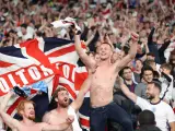 Aficionados ingleses, en Wembley.