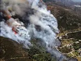 Desalojan el Monasterio de Sant Pere de Rodes a causa del incendio de Llançà (Girona)