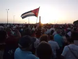 Concentración de apoyo al presidente de Cuba, Miguel Díaz-Canel.