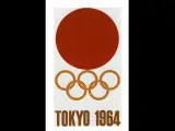 Cartel utilizado en los Juegos Olímpicos de Tokio (Japón) en 1964.