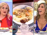 Cristina Cifuentes y Paz Padilla conversan en 'La última cena'.