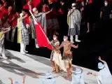 Pita Taufatofua, abanderado de Tonga en los Juegos Olímpicos