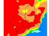 El nivel de riesgo de incendio forestal previsto este domingo es extremo en la Cuenca de Mula, Guadalentín y Noroeste