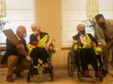 Logroño homenajea a sus abuelos, Germán González, de 103 años, y María Fernández, de 104