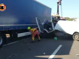 Sucesos.- Registrados dos accidentes en la A-7 cerca de Sagunto en solo unos minutos de diferencia