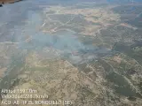 Incendios.- Extinguido el incendio de El Ronquillo tras afectar a 43 hectáreas de encinar y monte bajo
