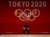Lydia Valentín, en los Juegos Olímpicos de Tokio.