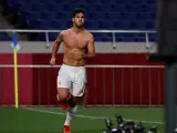 Asensio celebra su gol en el España-Japón de Tokio 2020