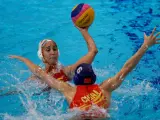 España vs China de waterpolo femenino en los Juegos de Tokio.