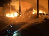 Controlado un incendio en una nave de palets en el polígono San Cristóbal de Valladolid