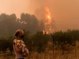 Incendios en la isla de Eubea, Grecia
