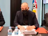 Javier Tebas, en la Asamblea Extraordinaria de LaLiga