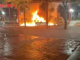 Ayuntamiento de Miranda de Ebro (Burgos) denunciará el incendio intencionado que ha arrasado un parque infantil