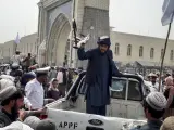 Vista de una patrulla de los talibanes en la ciudad de Kandahar.