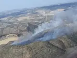 Incendios.-Extinguido el incendio de El Saucejo, que ha afectado a 1,9 hectáreas de pasto y matorral