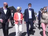 Sánchez recibe la visita de Charles Michel y Ursula von der Leyen en Torrejón