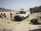 Inmediaciones del aeropuerto de Kabul tras el atentado.