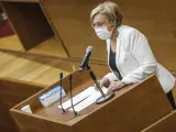 La consellera de Sanitat Universal i Salut Pública, Ana Barceló, intervé en la Diputació Permanent