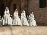 Las lágrimas vuelven a la Plaza de la Virgen en la Ofrenda de septiembre