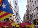 La marcha de la Diada deja incidencias ante la Jefatura de Policía de Barcelona