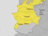 El 112 de Extremadura activa la alerta amarilla por lluvias en la región el lunes y el martes