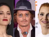 Marion Cotillard, Johnny Depp y Jessica Chastain