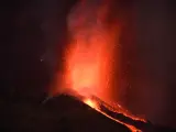 Erupción volcánica en los alrededores de Las Manchas, en El Paso (La Palma), en el complejo de la Cumbre Vieja.