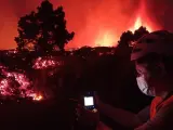 Coladas de lava en El Paso (La Palma)