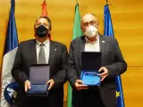 Los catedráticos Carlos Camacho y Javier López reciben el Premio Carlomagno 'Investigador de la UMA'