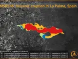 La lava cubre más de 180 hectáreas de la isla de La Palma que destruye 390 edificaciones y 14 km de carreteras