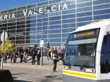 Archivo - Tramvia en Fira València en imatge d'arxiu