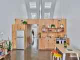 Interior de una casa prefabricada de Caterpillar, de Prince Concepts.