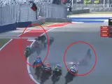 Accidente en la prueba de Moto3 del GP de las Américas.