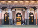 Entrada principal a La Mamounia, el gran hotel de Marrakech.