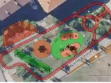 El proyecto de regeneración del Parque de la Paz de Lugones incluye un circuito de educación vial para niños