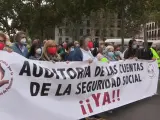 Manifestación en Madrid por las pensiones.