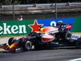 Accidente de Hamilton y Verstappen