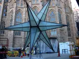 La estrella que coronará la Sagrada Familia, aún sin instalar.