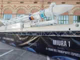 Presentación del cohete Miura 1 en Madrid.