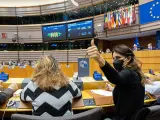 Votación en una sesión del Parlamento Europeo