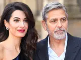 George Clooney y Amal Alamuddin, en 2019.