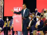 El presidente del Gobierno, Pedro Sánchez, este sábado en Canarias.