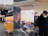 Varios momentos de un vídeo difundido por la policía rusa, con las imágenes de la broma y la condena de los influencers rusos.