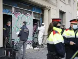 La Guardia Urbana de Barcelona inspeccionó el local incendiado y no vio "riesgo inminente"