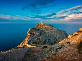 Lighthouse of Cap de Formentor, Mallorca, Balearic Islands, Spain around Sunset.