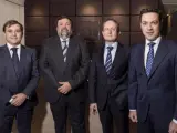 De izda. a dcha., Jaime Concheiro, Francisco Caamaño, Miguel Caamaño y Carlos Seoane, responsables de CCS Abogados