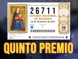 El número 26711 ha sido agraciado con el tercer quinto del Sorteo Extraordinario de la Lotería de Navidad de 2021. Cada décimo de este número tiene un premio de 6.000 euros. La serie completa asciende a 60.000 euros.